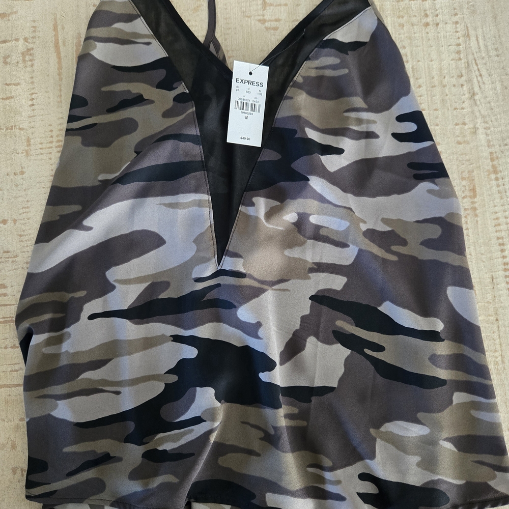 Express Camouflage Tank Top- NWT Size M